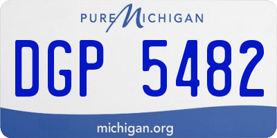 MI license plate DGP5482