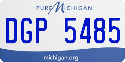 MI license plate DGP5485