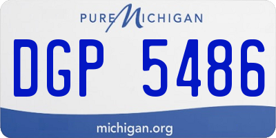 MI license plate DGP5486