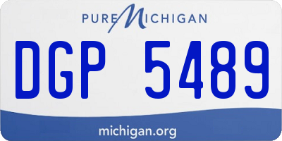 MI license plate DGP5489