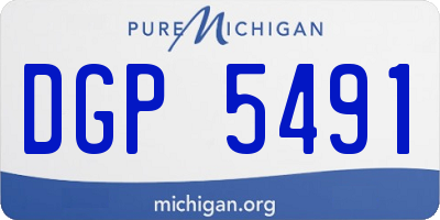 MI license plate DGP5491