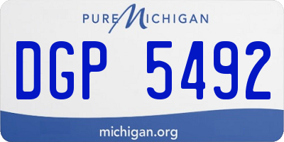 MI license plate DGP5492