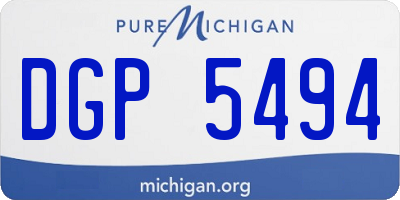 MI license plate DGP5494
