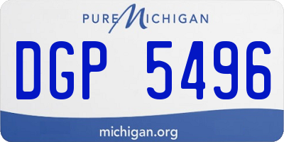 MI license plate DGP5496