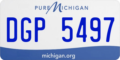 MI license plate DGP5497