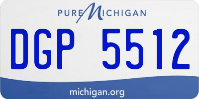 MI license plate DGP5512