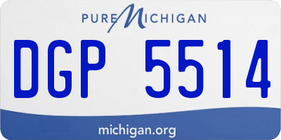 MI license plate DGP5514
