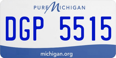 MI license plate DGP5515