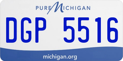 MI license plate DGP5516