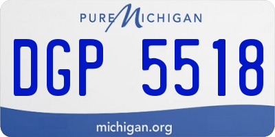 MI license plate DGP5518