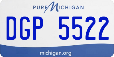 MI license plate DGP5522