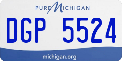 MI license plate DGP5524