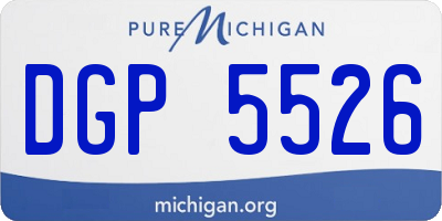 MI license plate DGP5526