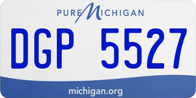MI license plate DGP5527