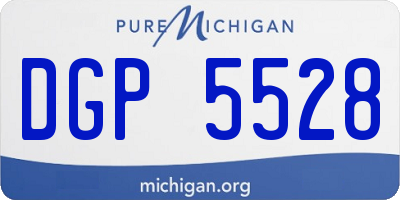 MI license plate DGP5528