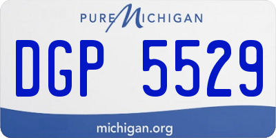 MI license plate DGP5529