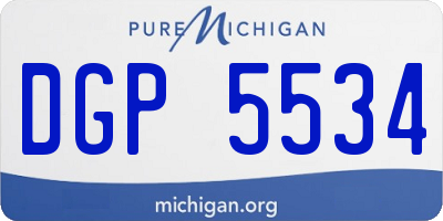 MI license plate DGP5534