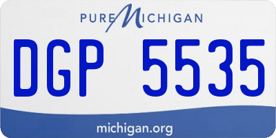 MI license plate DGP5535