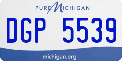 MI license plate DGP5539
