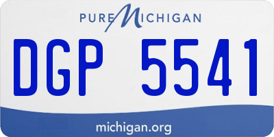 MI license plate DGP5541