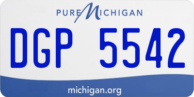 MI license plate DGP5542