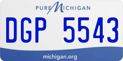 MI license plate DGP5543