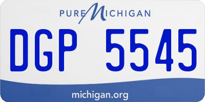 MI license plate DGP5545