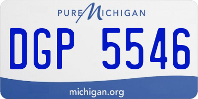 MI license plate DGP5546