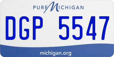 MI license plate DGP5547