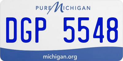 MI license plate DGP5548