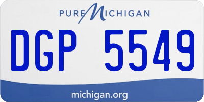 MI license plate DGP5549