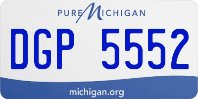 MI license plate DGP5552