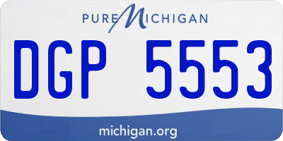 MI license plate DGP5553