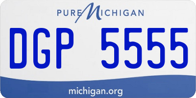 MI license plate DGP5555