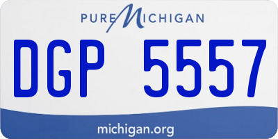 MI license plate DGP5557