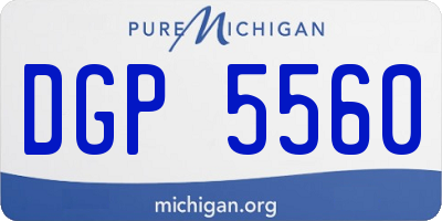 MI license plate DGP5560