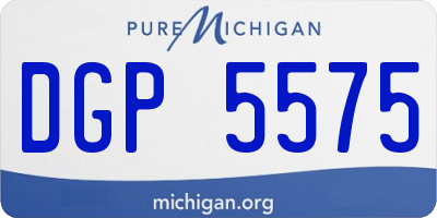 MI license plate DGP5575