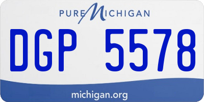 MI license plate DGP5578