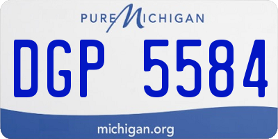 MI license plate DGP5584