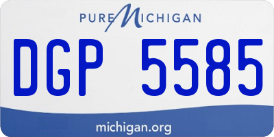 MI license plate DGP5585