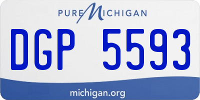 MI license plate DGP5593