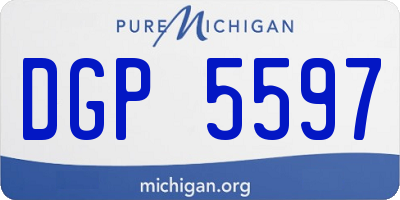 MI license plate DGP5597