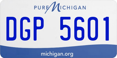 MI license plate DGP5601