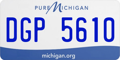 MI license plate DGP5610