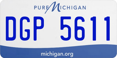 MI license plate DGP5611