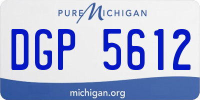 MI license plate DGP5612