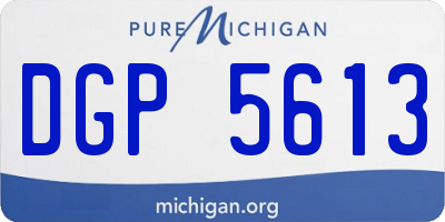 MI license plate DGP5613