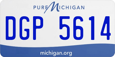 MI license plate DGP5614