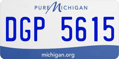 MI license plate DGP5615