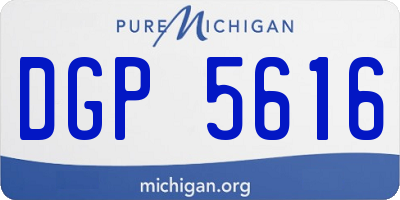 MI license plate DGP5616